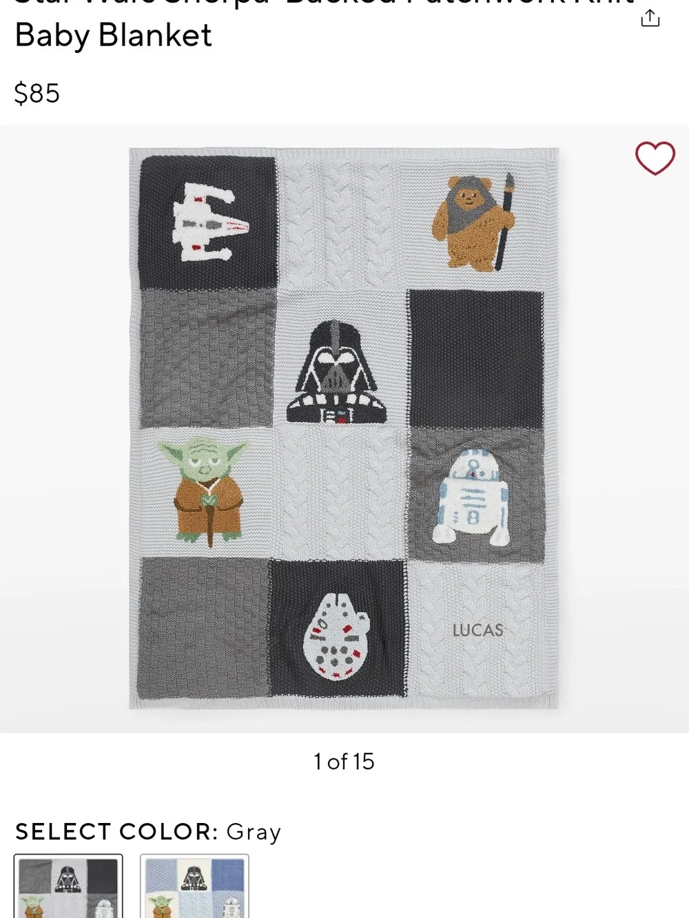 Pottery Barn Star Wars Baby Blanket